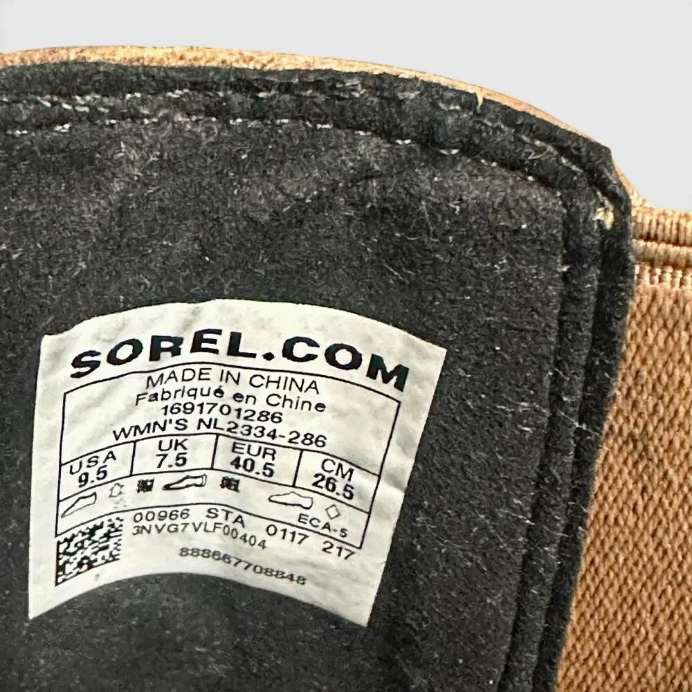 Sorel Joan Arctic Wedge Chelsea Boots Women’s 9.5 Brown Leather NL2334-286
